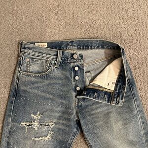 🩷 Levi’s Premium Selvedge Denim Straight Leg W28 L30 Jeans Unisex Pants